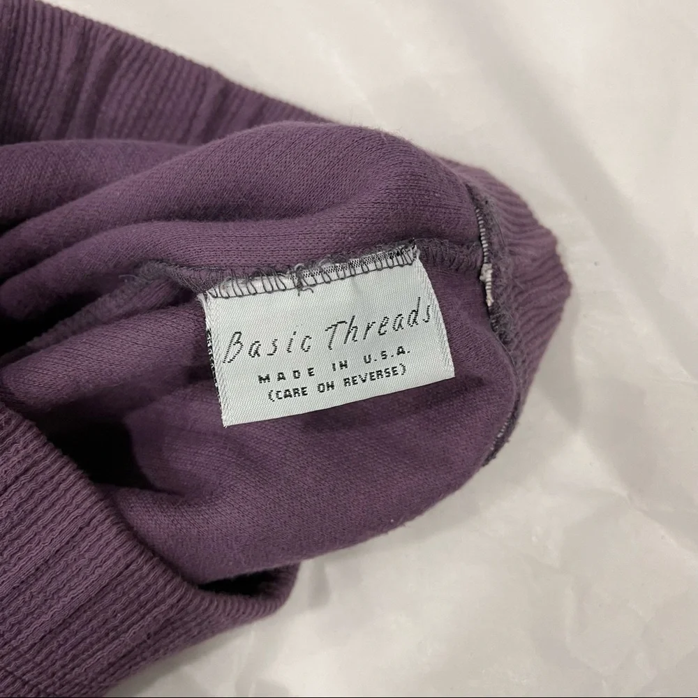 Basic Threads Ribbed Long Skirt Purple Pre-Shrunk Cotton Made In USA Medium - Picture 7 of 10